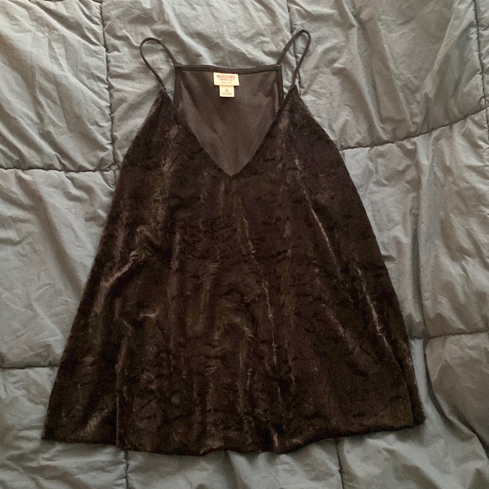 Velvet vneck tank top
